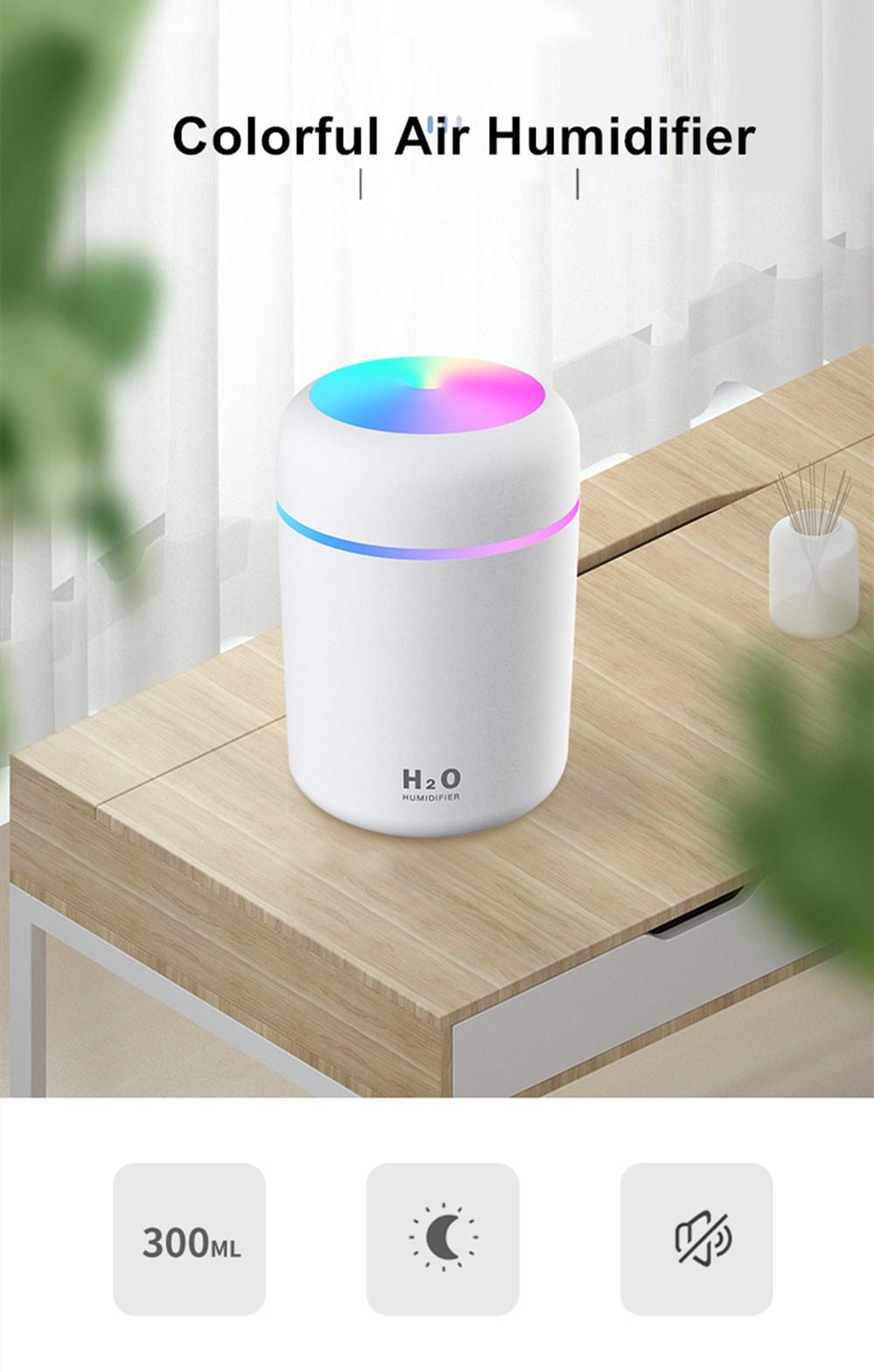 H2O- Luftbefeuchter mit LED-Licht (in mehreren Farben)