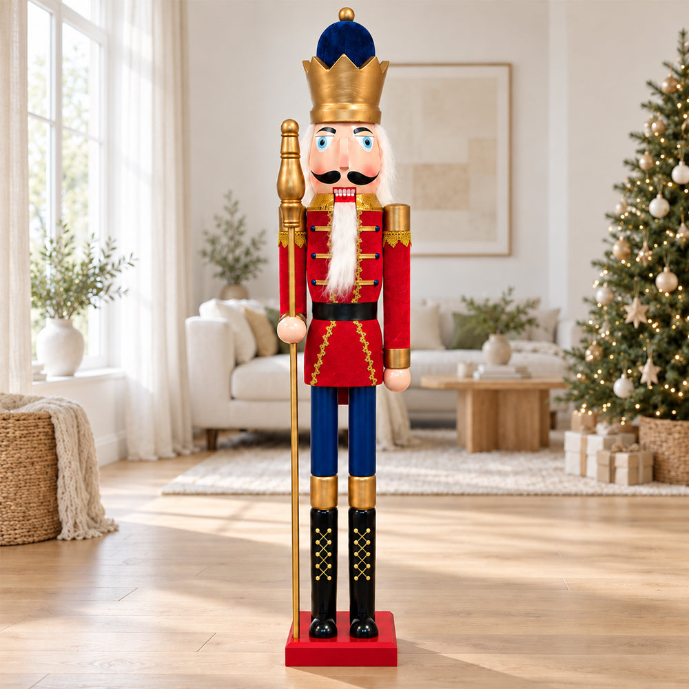 Nussknackerfiguren aus Holz - 148 cm - 3 verschiedene Figuren -