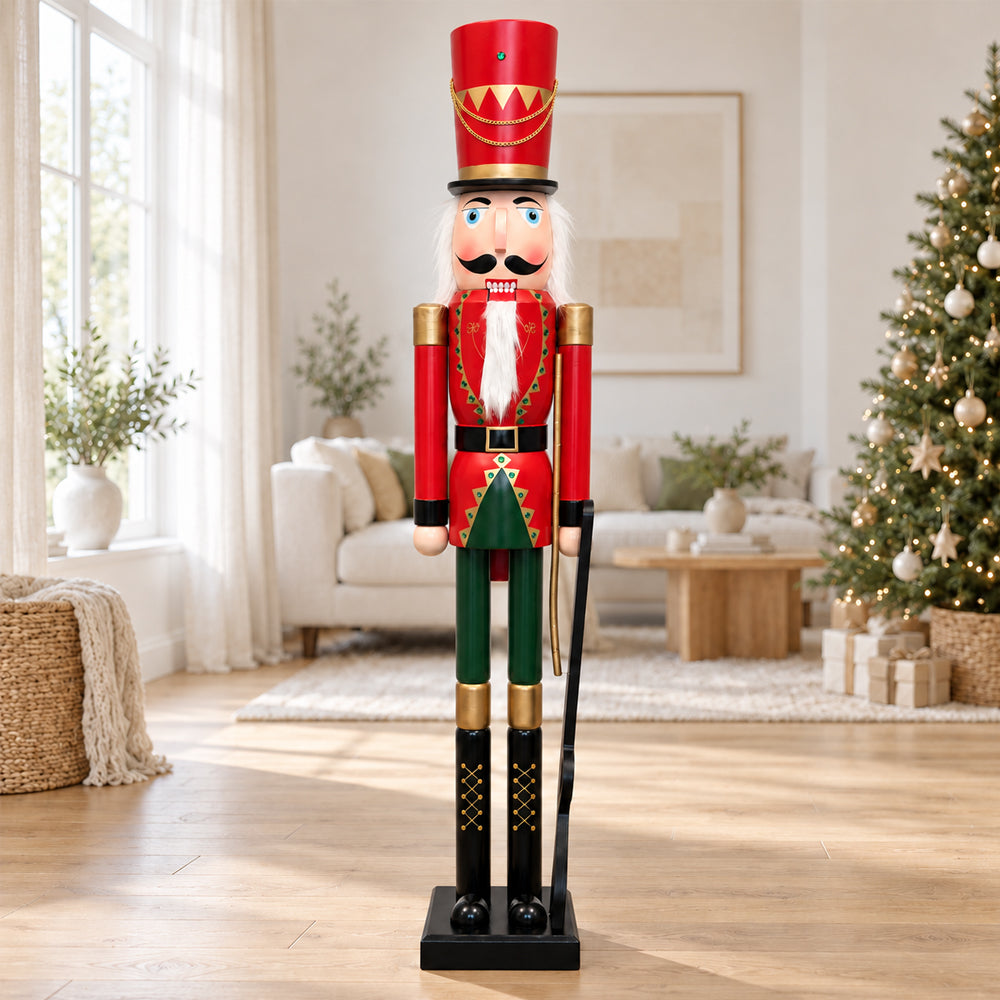 Nussknackerfiguren aus Holz - 148 cm - 3 verschiedene Figuren -