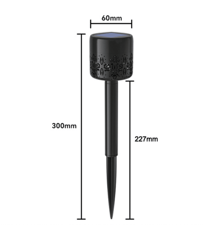 LED-Solarzellenlampen Außenbeleuchtung auf Erdspieß - 2 Stk.