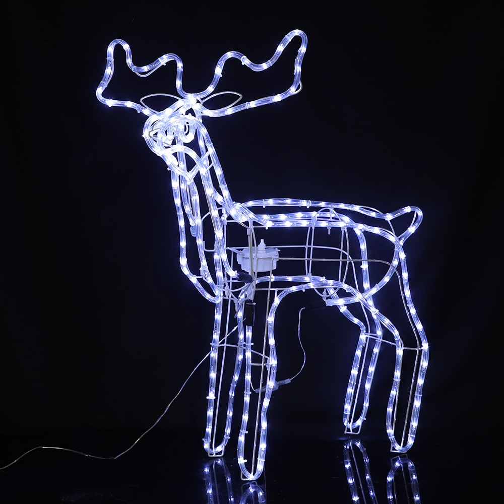 Rentier aus Acryl - 74 cm hoch mit LED-Lichtern