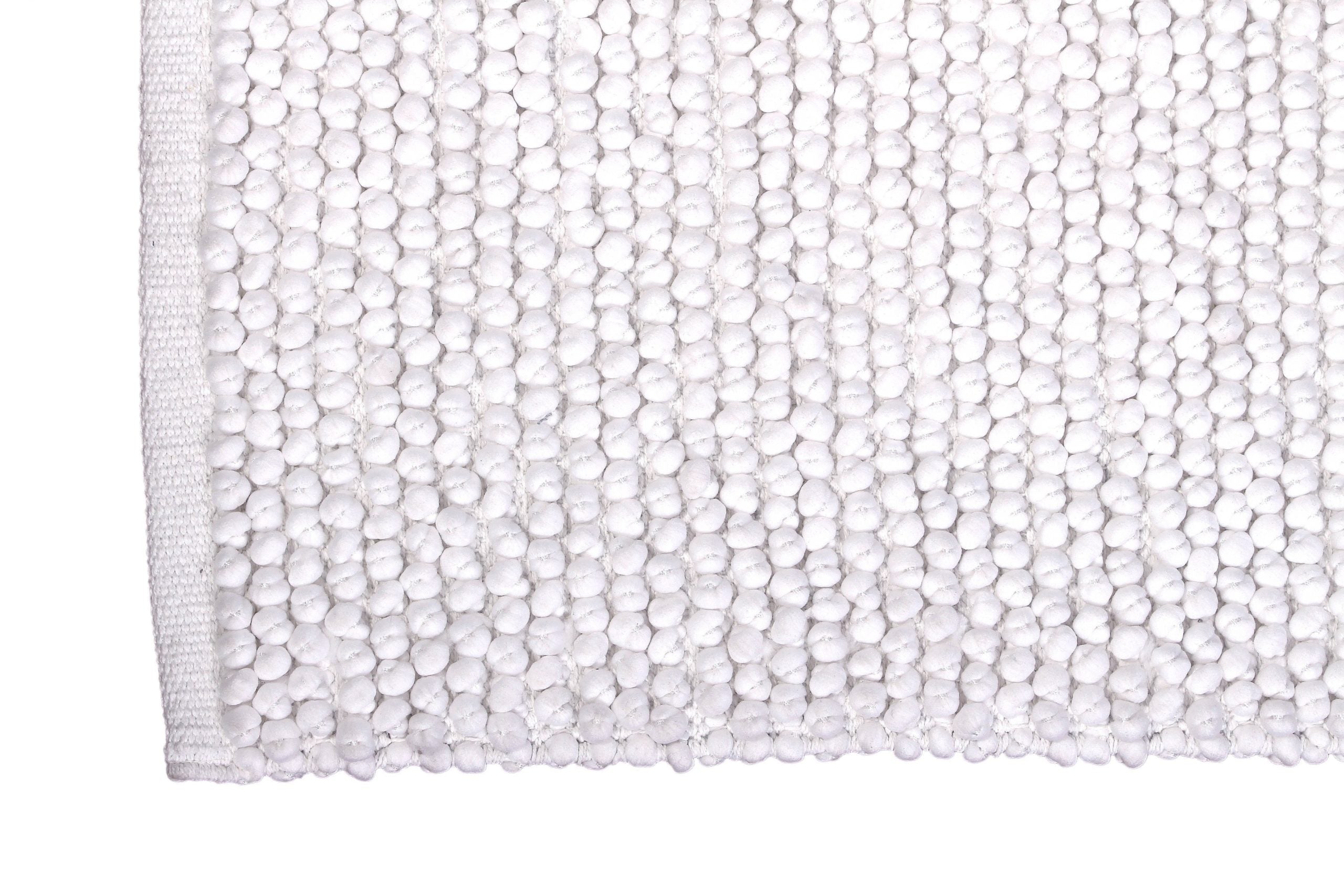 Teppich - Popcorn - 65x130 cm. Baumwollmix (Erhältlich in 3 verschiedenen Farben)