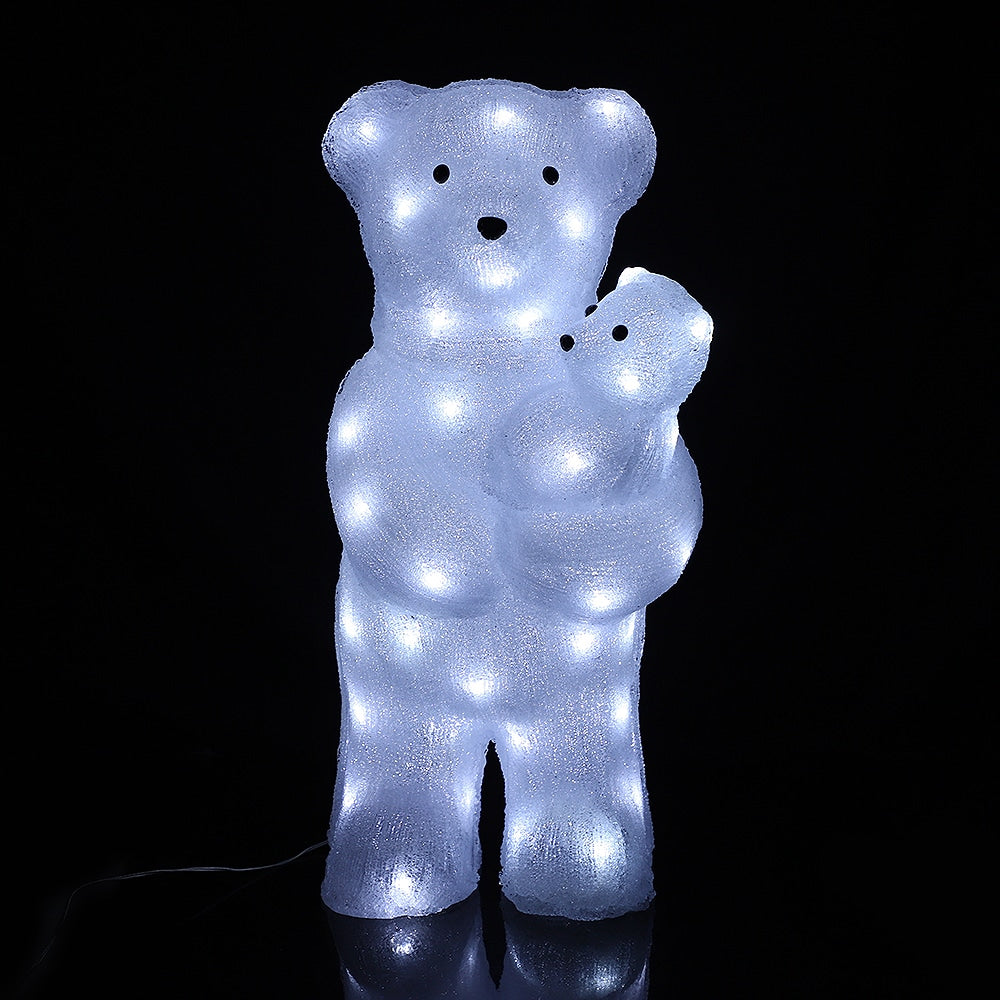 Acryl Eisbär - Höhe 60 cm mit LED-Lichtern -