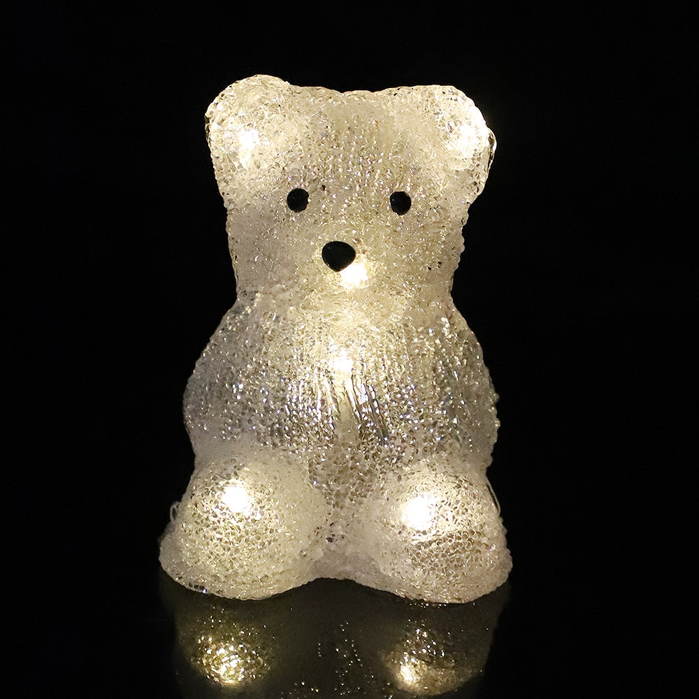 Acryl Eisbär - Höhe 16 cm - mit/ohne rote Schleife -