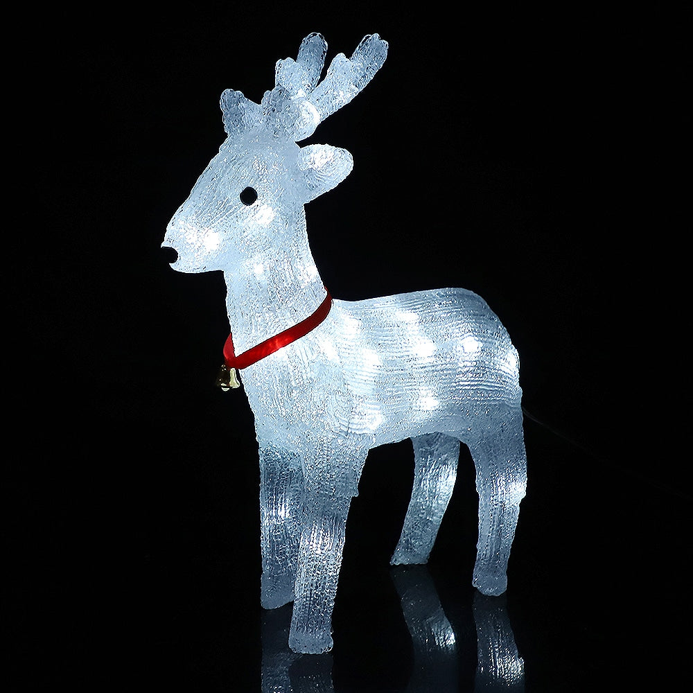 Acrylrentier - Höhe 40 cm mit LED-Lichtern