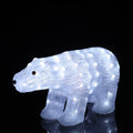 Acryl Eisbär - Höhe 29 cm mit LED-Lichtern -