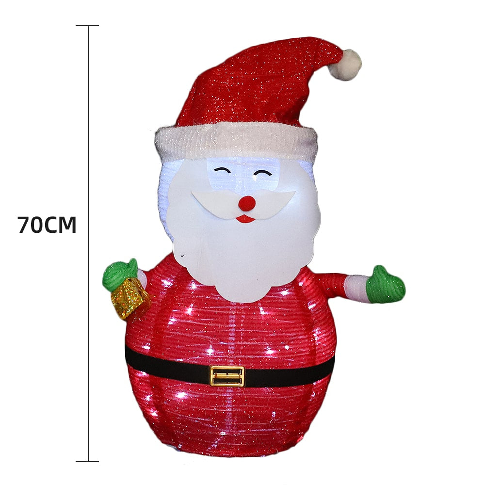 Weihnachtsmann 70 cm groß - Klappbar mit Timer -