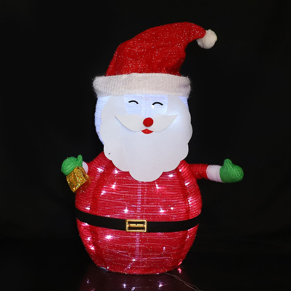 Weihnachtsmann 70 cm groß - Klappbar mit Timer -