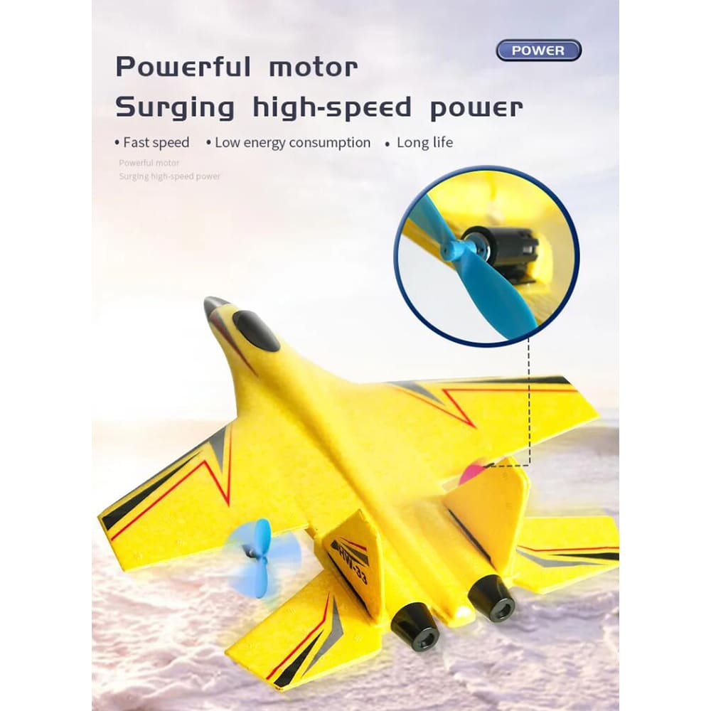 Ferngesteuertes Flugzeug/Drone mit Gyroskop – Modell HW33 – Blau oder Rot