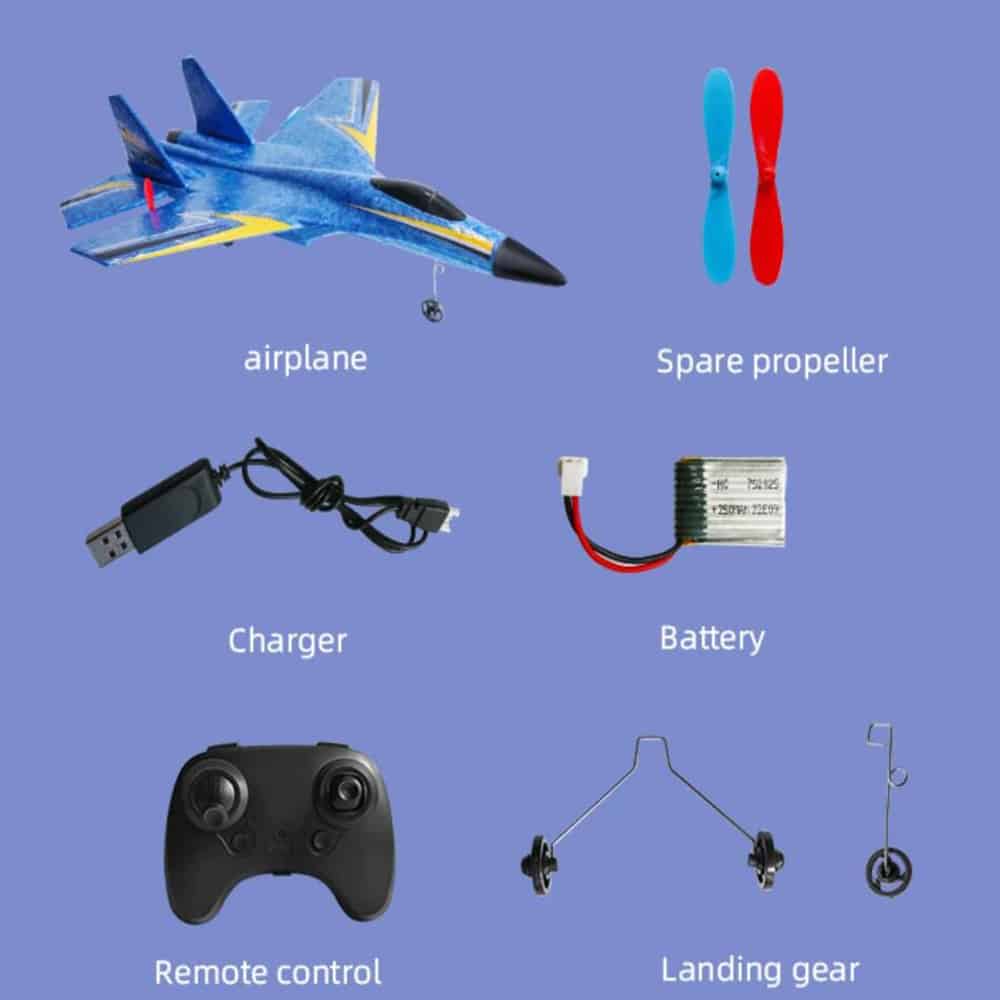 Ferngesteuertes Flugzeug/Drone mit Gyroskop – Modell HW33 – Blau oder Rot