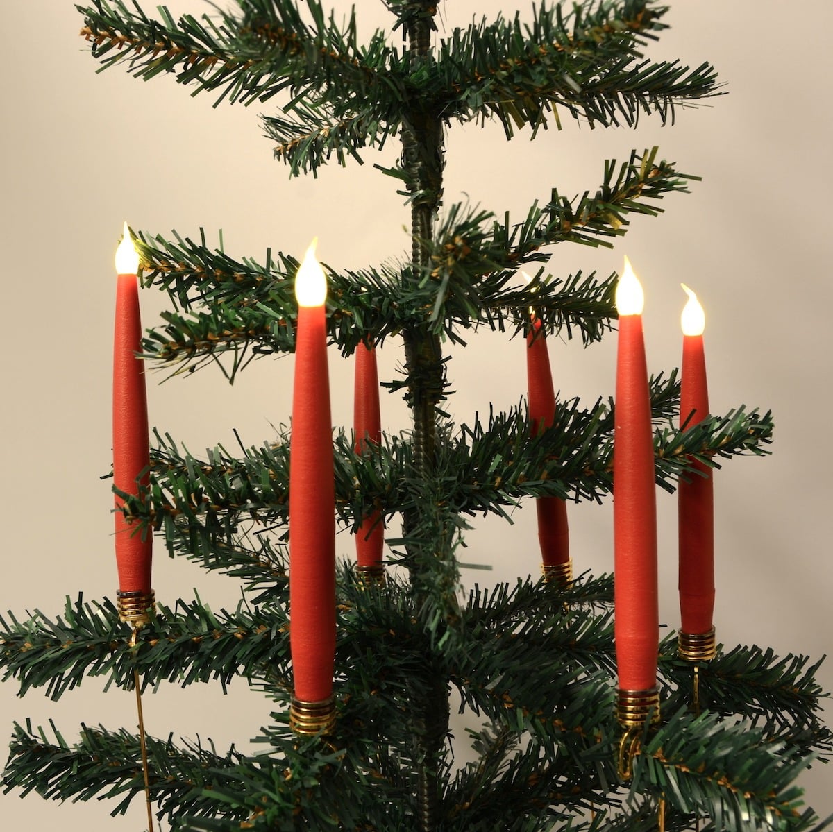 Weihnachtsbaumbeleuchtung LED 10 Stk. Kabellos inkl. Fernbedienung &amp; Klemmen - passend für die meisten Kerzenhalter