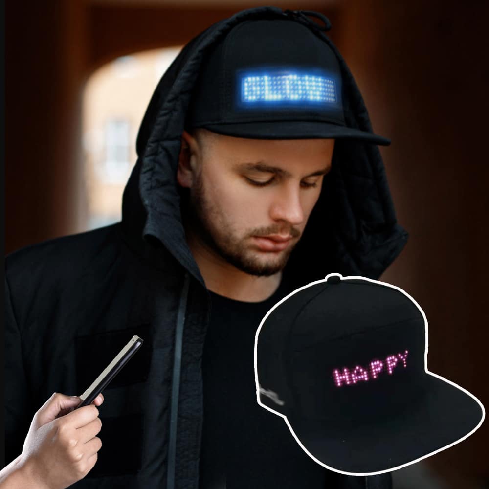 Kappe mit LED-Display – Bluetooth