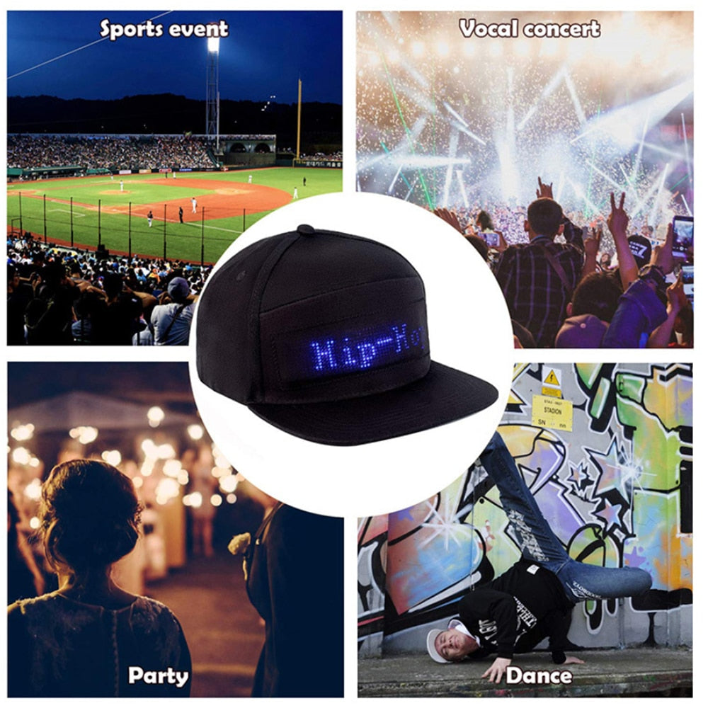 Kappe mit LED-Display – Bluetooth