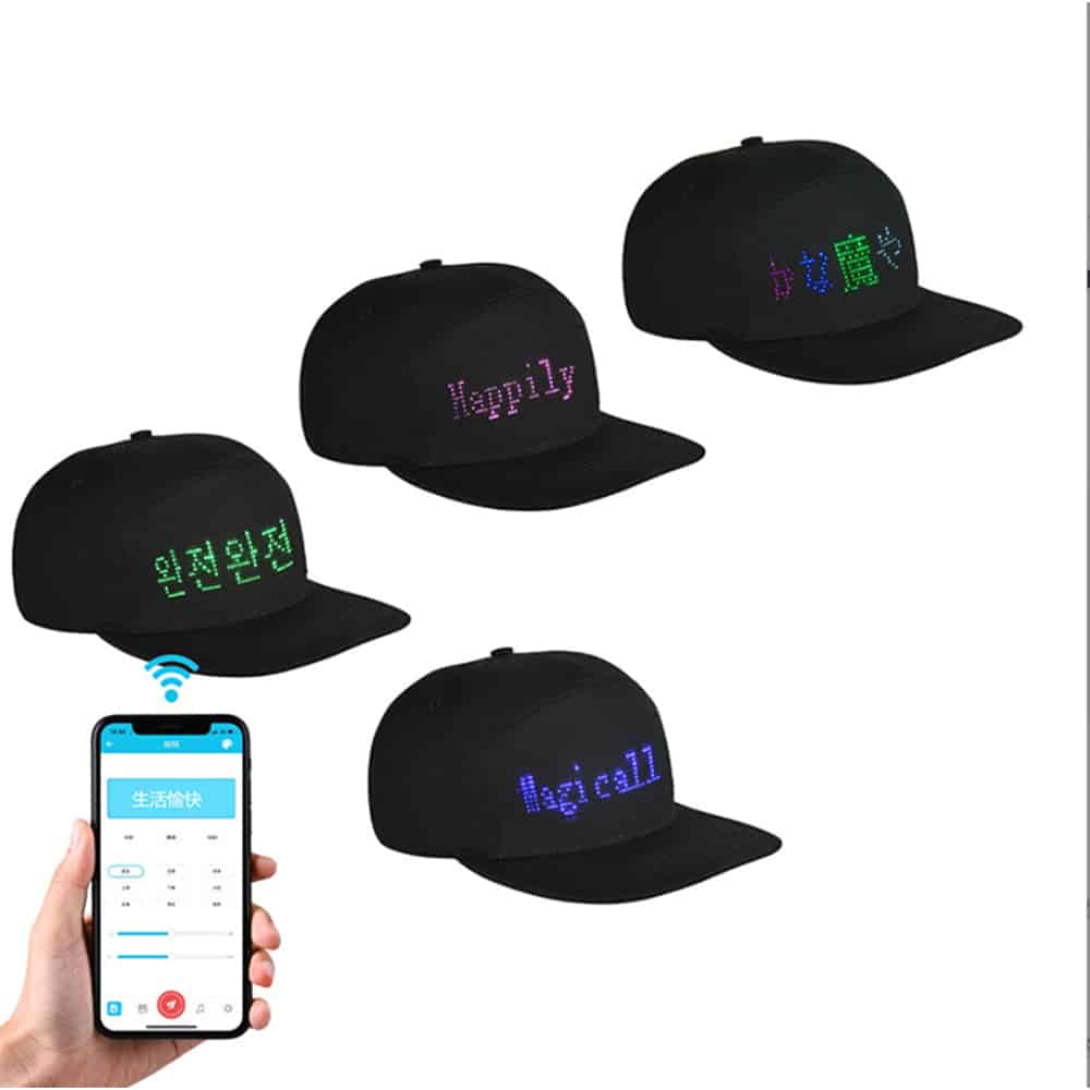 Kappe mit LED-Display – Bluetooth