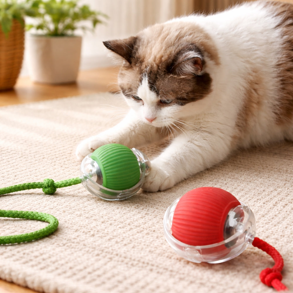 Smarte interaktive Katzenball mit Schnur