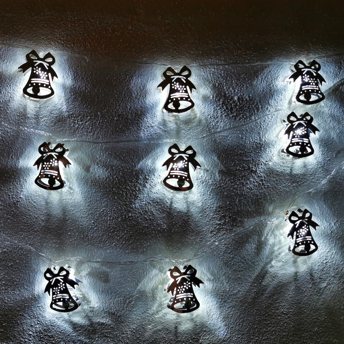 LED Lichter-Kette mit Glocken-Motiv Gold 20 Stück (3,5 Meter)