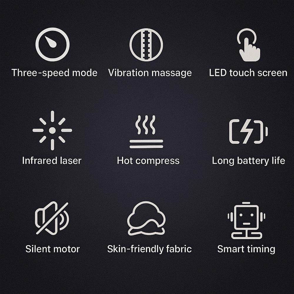 Knie-Massagegerät mit Infrarot-Wärme – digitales Display