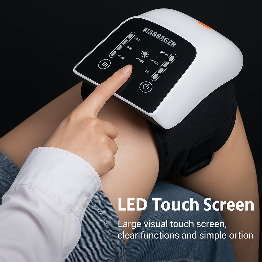 Knie-Massagegerät mit Infrarot-Wärme – digitales Display