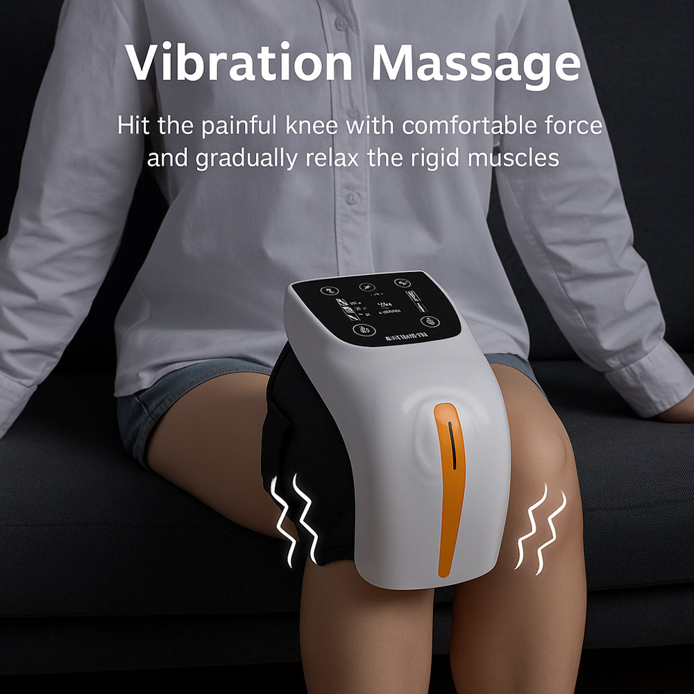 Knie-Massagegerät mit Infrarot-Wärme – digitales Display