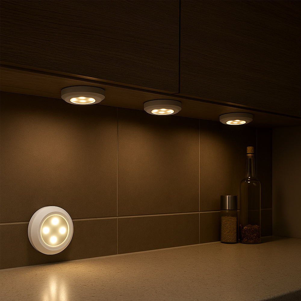 LED Spot (rund) 3 Stk. inkl. Fernbedienung