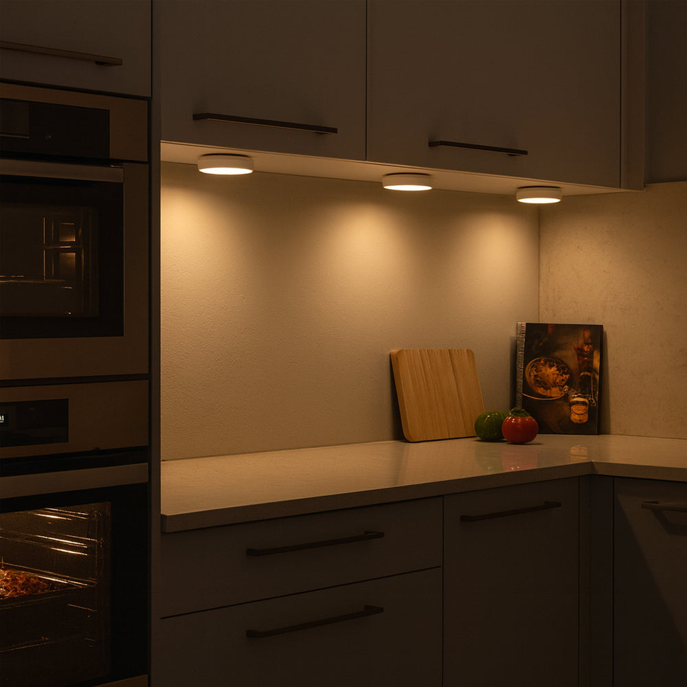 LED Spot (rund) 3 Stk. inkl. Fernbedienung