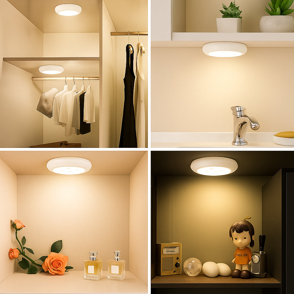 LED Spot (rund) 3 Stk. inkl. Fernbedienung
