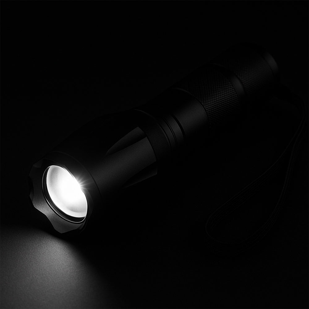 Taclight LED Zoom-Taschenlampe (wasserdicht und stoßfest) m/5 Funktionen