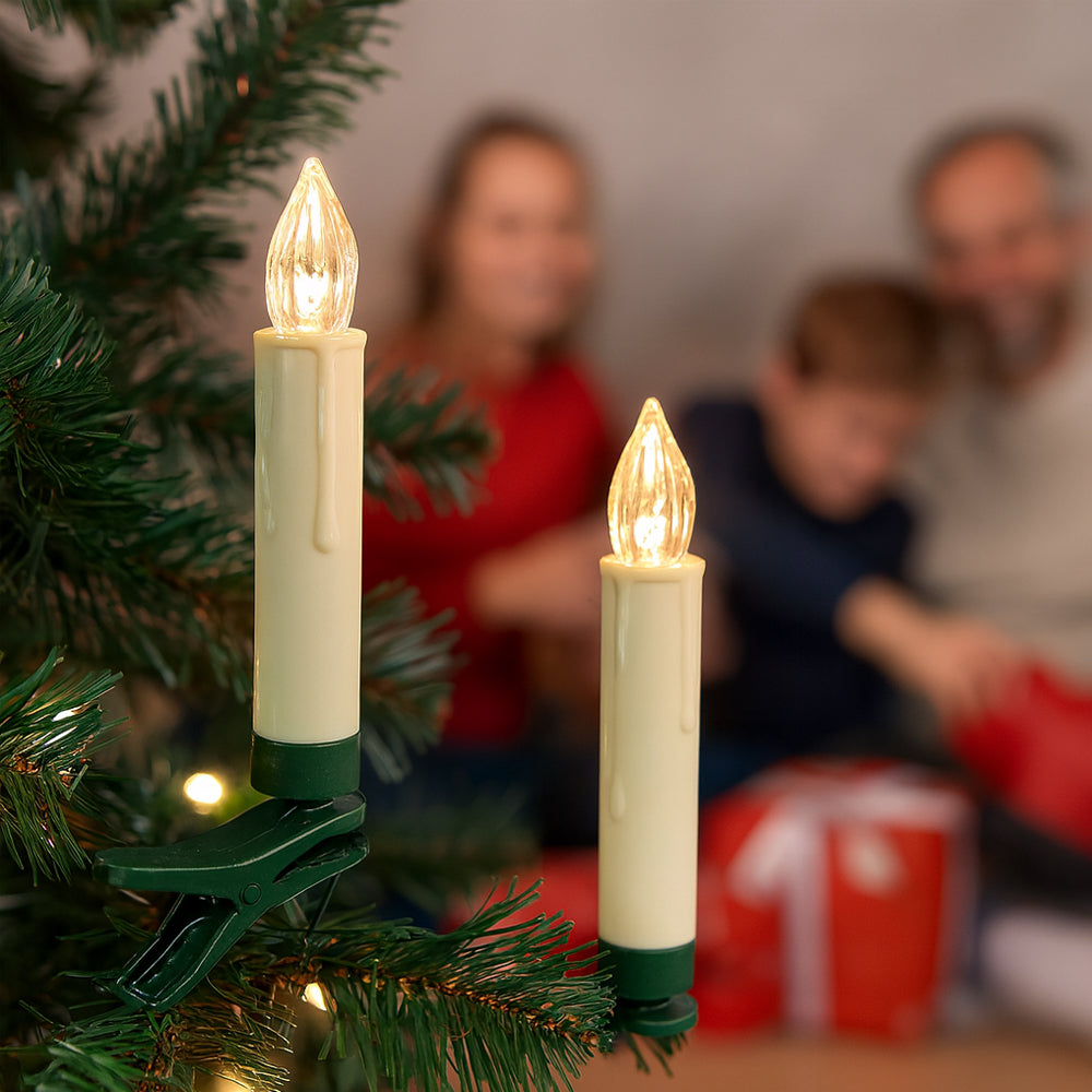 Kabellose LED-Weihnachtsbaumbeleuchtung (10, 20 oder 30 Stück) mit Fernbedienung