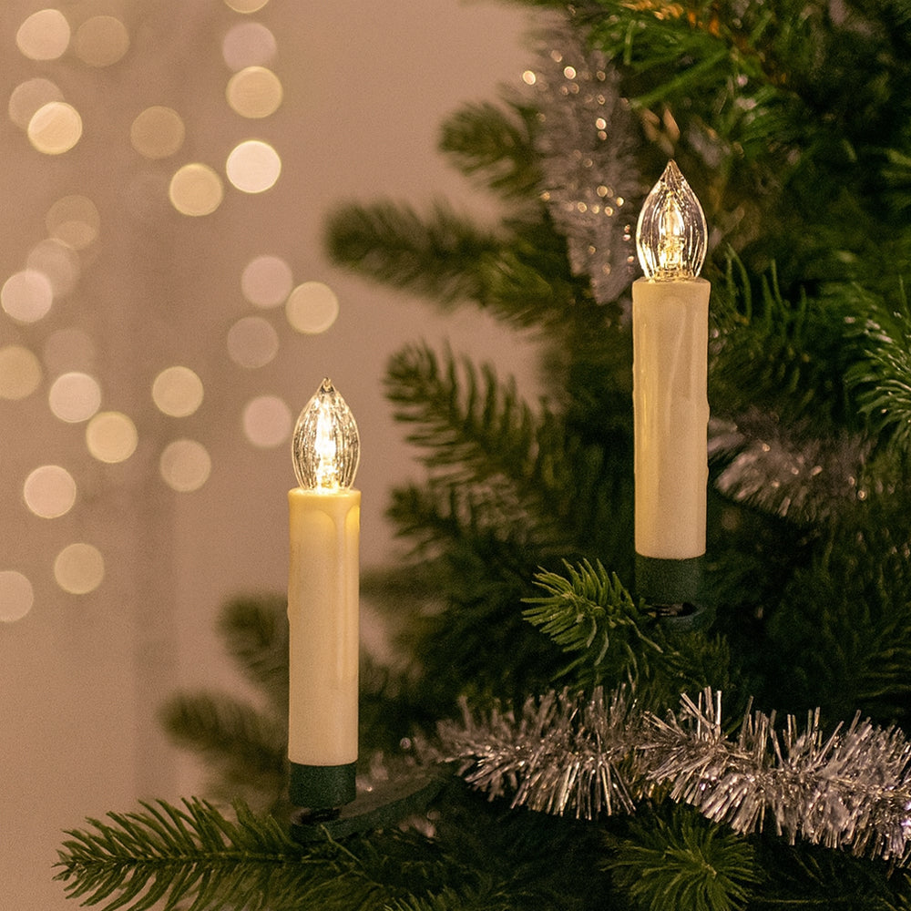 Kabellose LED-Weihnachtsbaumbeleuchtung (10, 20 oder 30 Stück) mit Fernbedienung