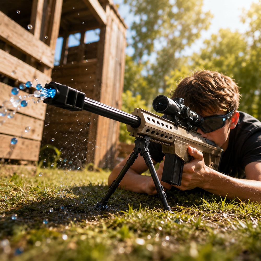 Gelblaster inkl. Gelkugeln – Langstrecke mit Zielfernrohr Modell M82A1