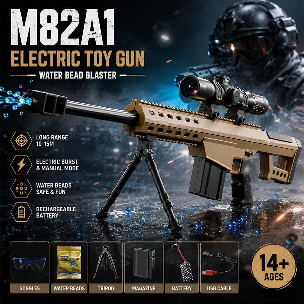 Gelblaster inkl. Gelkugeln – Langstrecke mit Zielfernrohr Modell M82A1