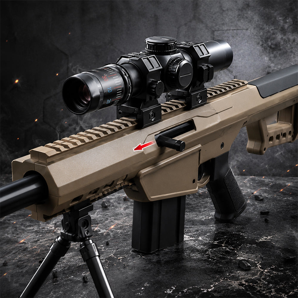 Gelblaster inkl. Gelkugeln – Langstrecke mit Zielfernrohr Modell M82A1