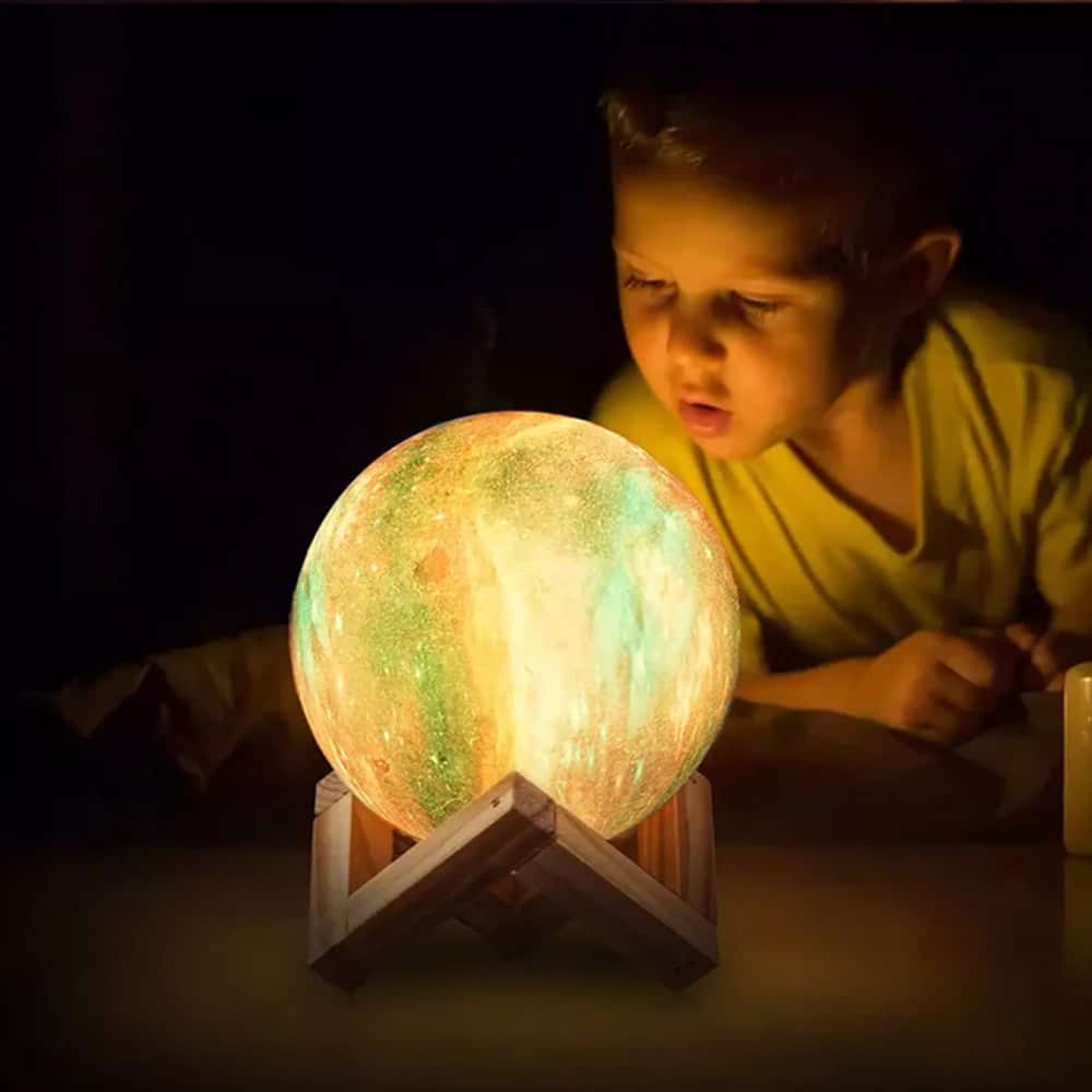 Mondlampe -16 Farben - LED - mit Touch-Funktion und Fernbedienung