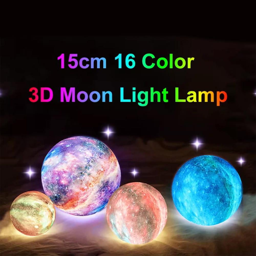 Mondlampe -16 Farben - LED - mit Touch-Funktion und Fernbedienung