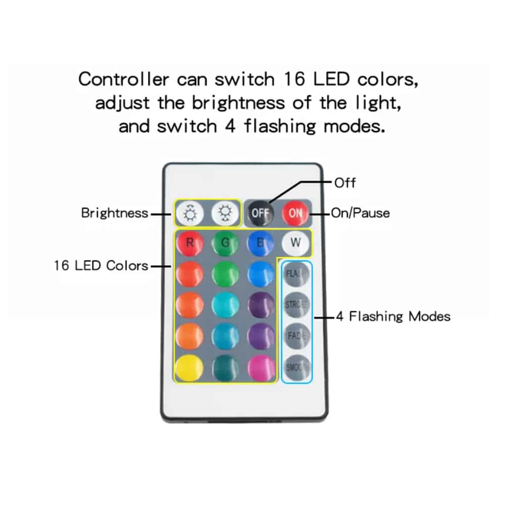 Mondlampe -16 Farben - LED - mit Touch-Funktion und Fernbedienung