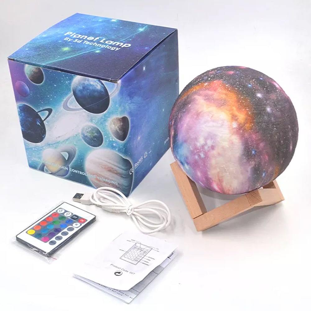 Mondlampe -16 Farben - LED - mit Touch-Funktion und Fernbedienung