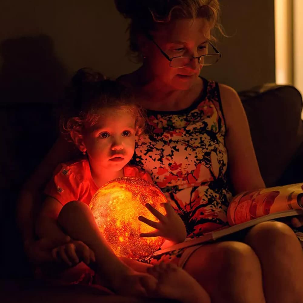 Mondlampe -16 Farben - LED - mit Touch-Funktion und Fernbedienung