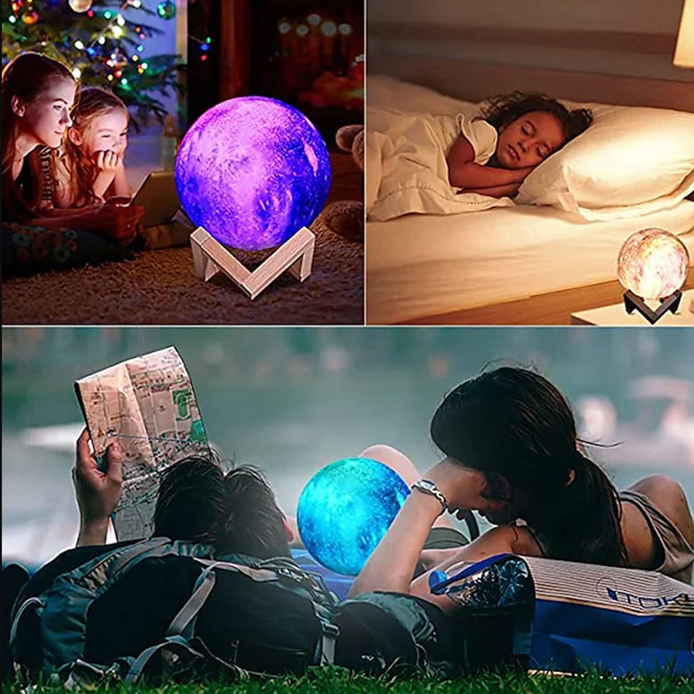 Mondlampe -16 Farben - LED - mit Touch-Funktion und Fernbedienung