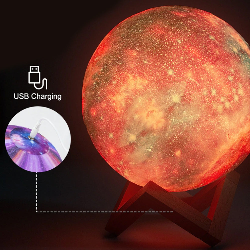 Mondlampe -16 Farben - LED - mit Touch-Funktion und Fernbedienung