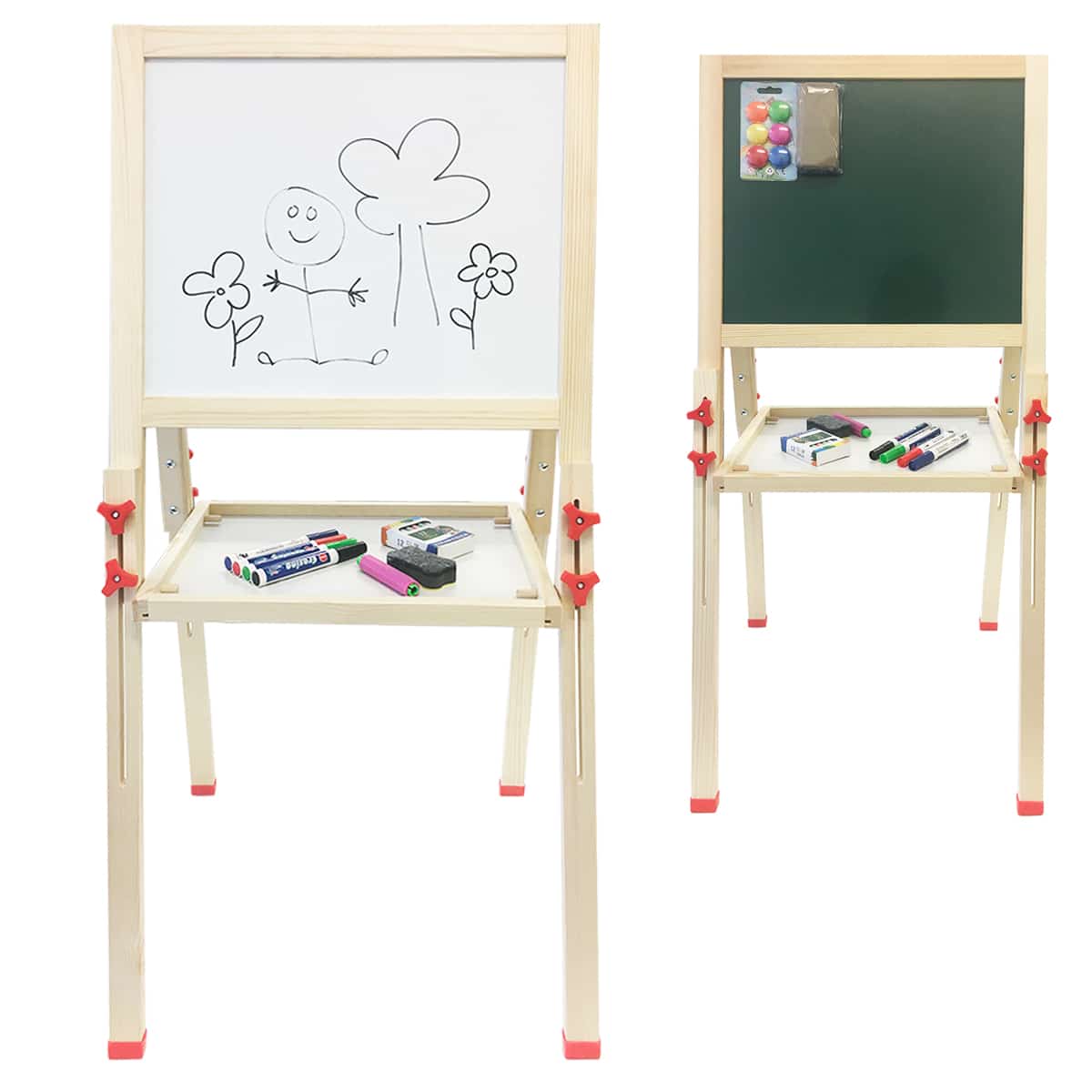 Zeichenbrett - magnetisches Whiteboard und Kreidetafel