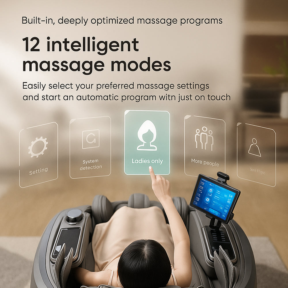Massagesessel 4D, Lux Pro Edition mit SL-Technologie, KI-Steuerung und Wärme – Modell 988F6