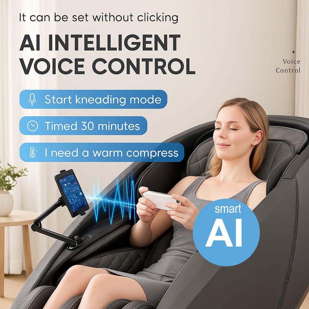 Massagesessel 4D, Lux Pro Edition mit SL-Technologie, KI-Steuerung und Wärme – Modell 988F6