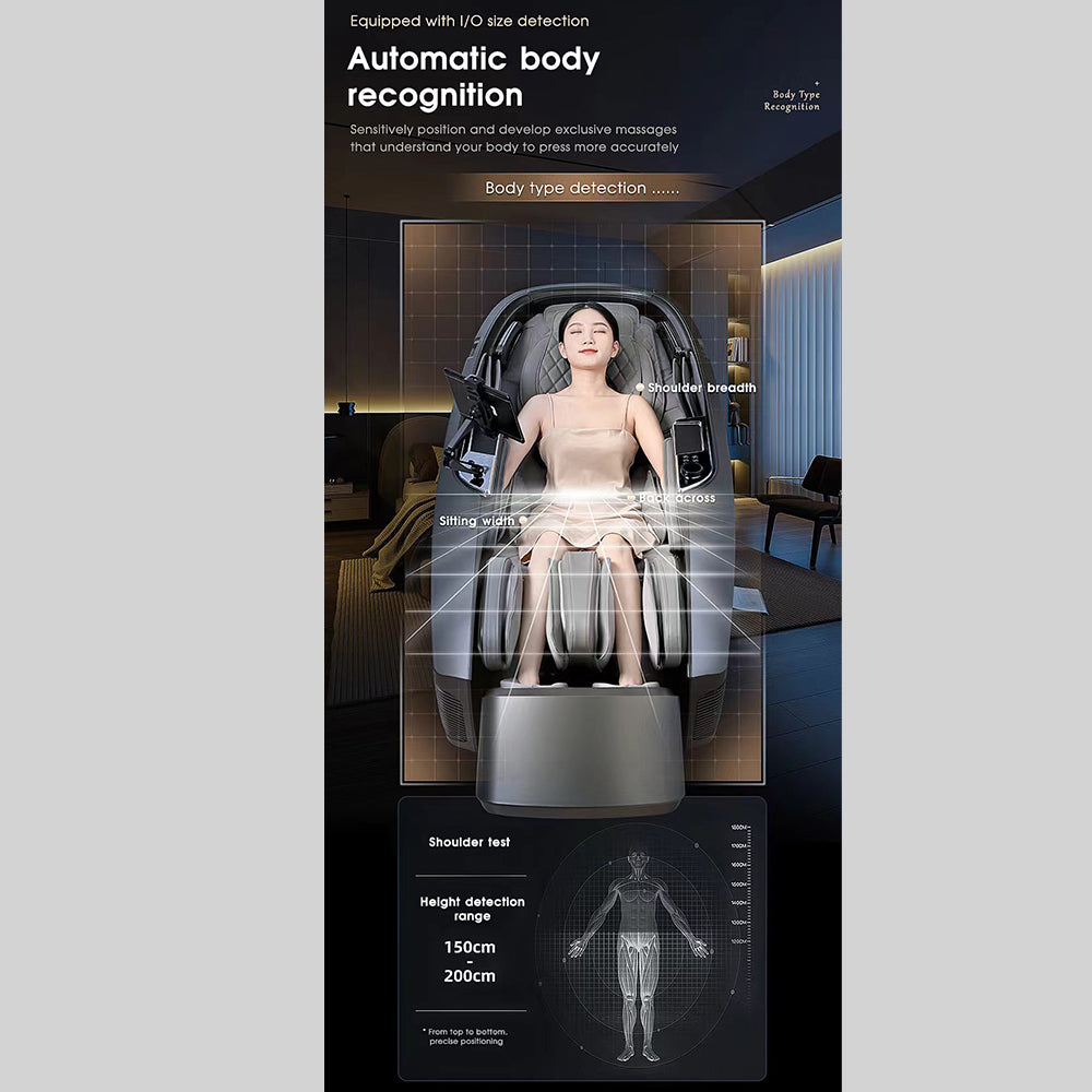 Massagesessel 4D, Lux Pro Edition mit SL-Technologie, KI-Steuerung und Wärme – Modell 988F6