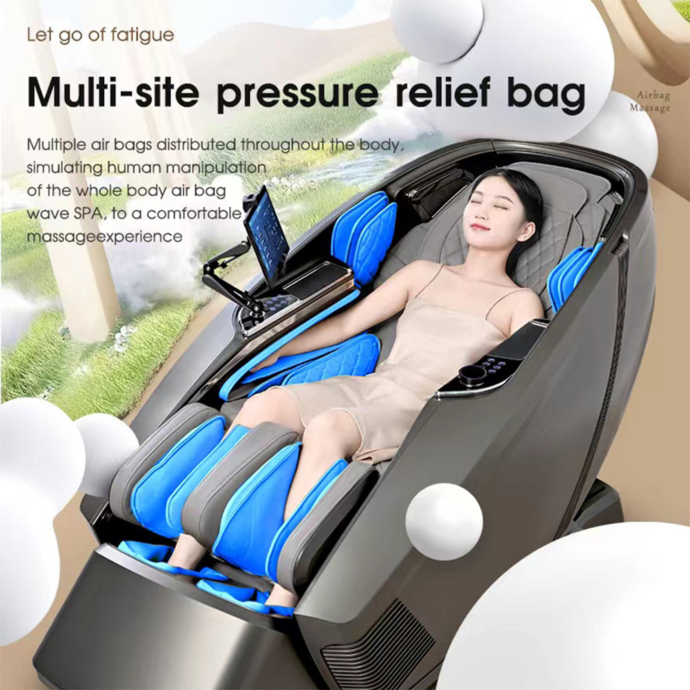 Massagesessel 4D Lux Pro Edition mit SL-Schiene, KI-Steuerung und Wärme