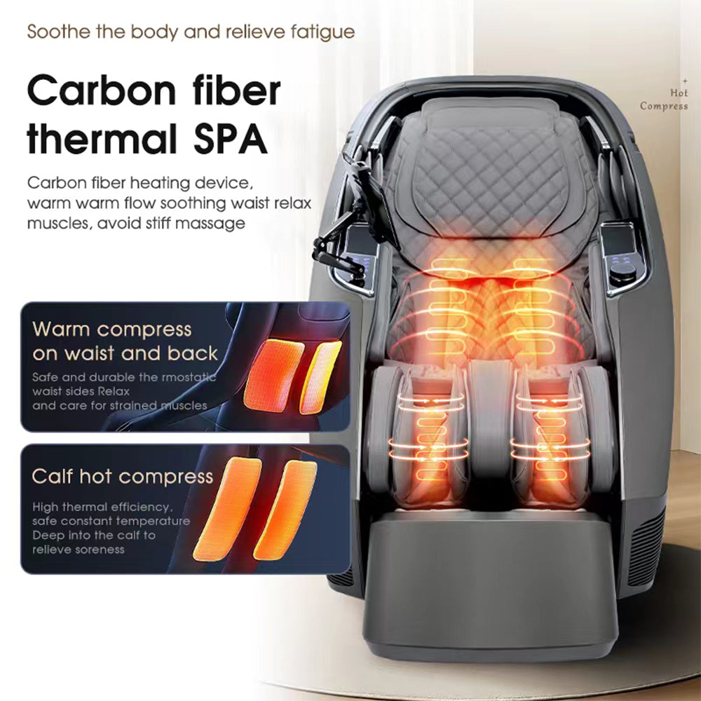 Massagesessel 4D Lux Pro Edition mit SL-Schiene, KI-Steuerung und Wärme