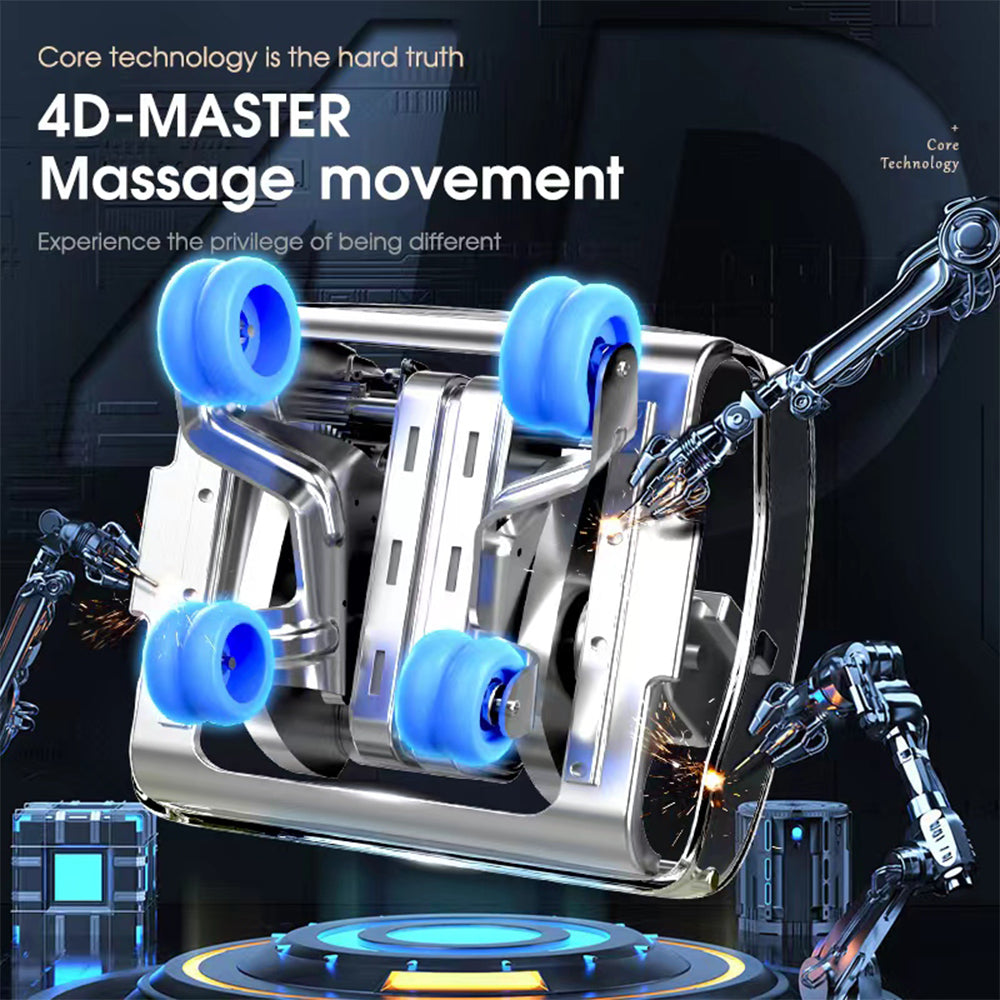 Massagesessel 4D Lux Pro Edition mit SL-Schiene, KI-Steuerung und Wärme