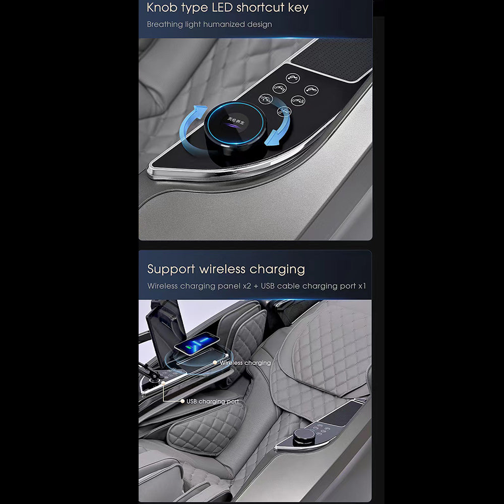 Massagesessel 4D Lux Pro Edition mit SL-Schiene, KI-Steuerung und Wärme