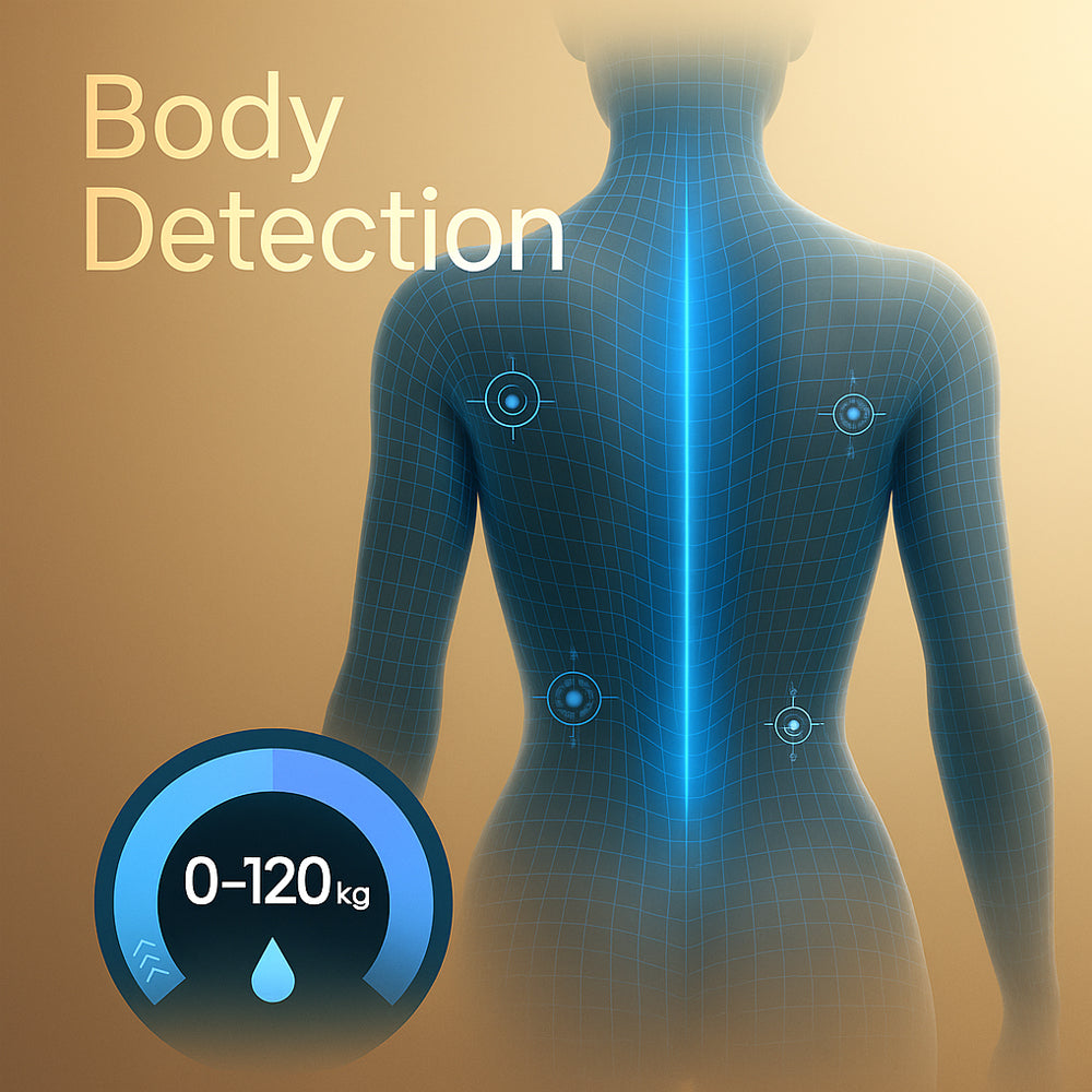 Massagesessel 4D Luxus Pro+ mit SL-Technologie, Wärmetherapie, Sprachsteuerung & Touchscreen – Modell M5 grau