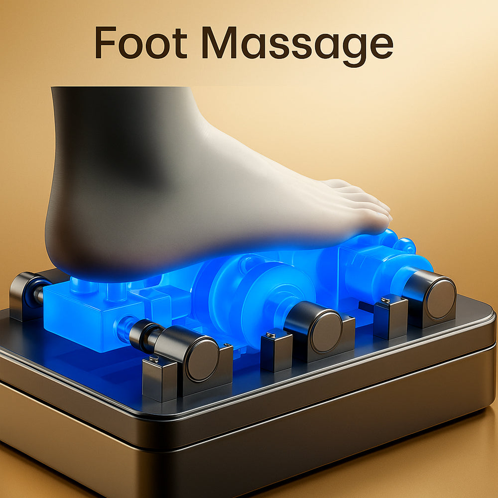 Massagesessel 4D Luxus Pro+ mit SL-Technologie, Wärmetherapie, Sprachsteuerung & Touchscreen – Modell M5 grau