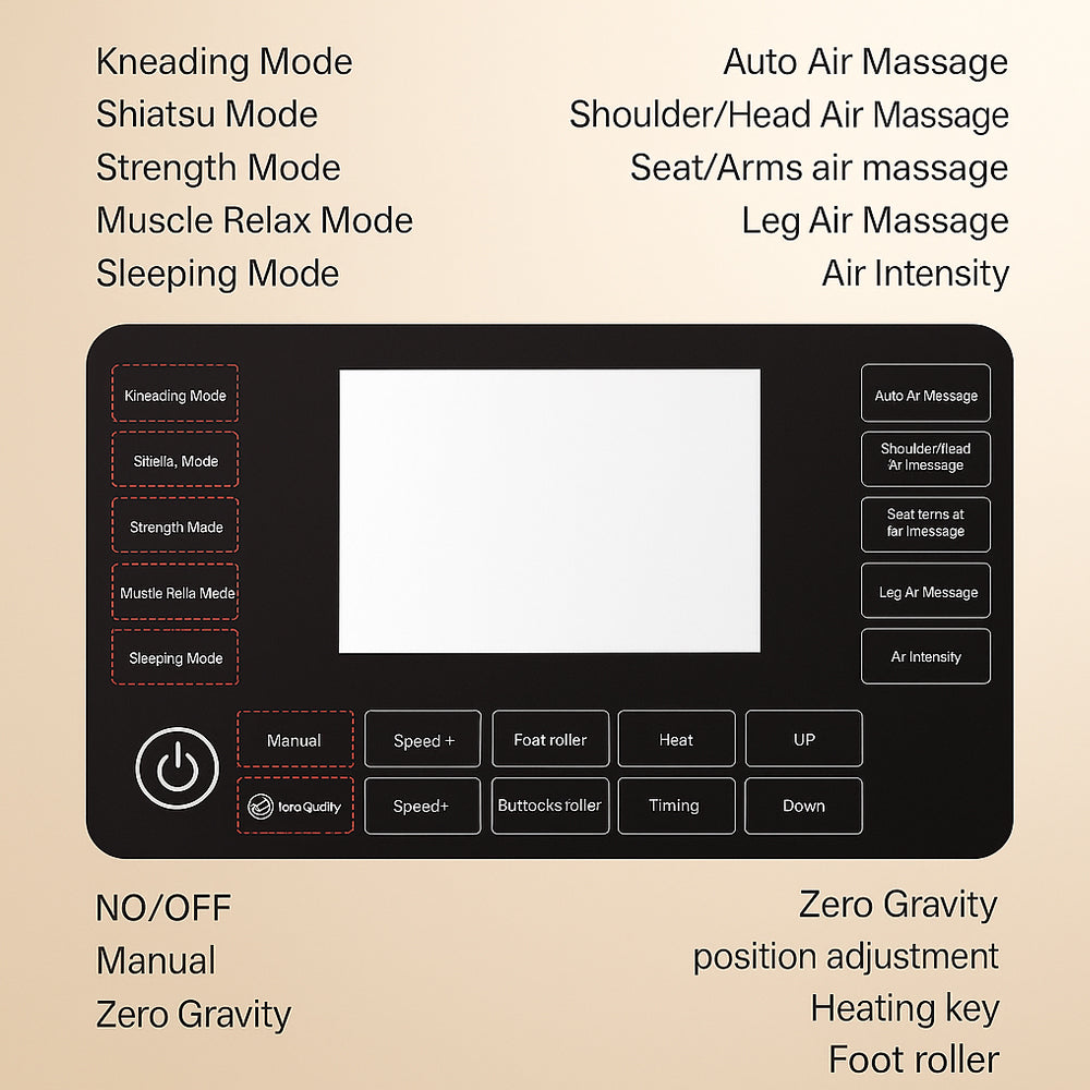Massagesessel 8D – Zero Gravity & Wärmetherapie – Modell S9B